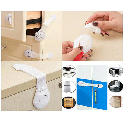 (3 pcs) Set. Child Safety Locks for Drawers, Doors and Refrigerators